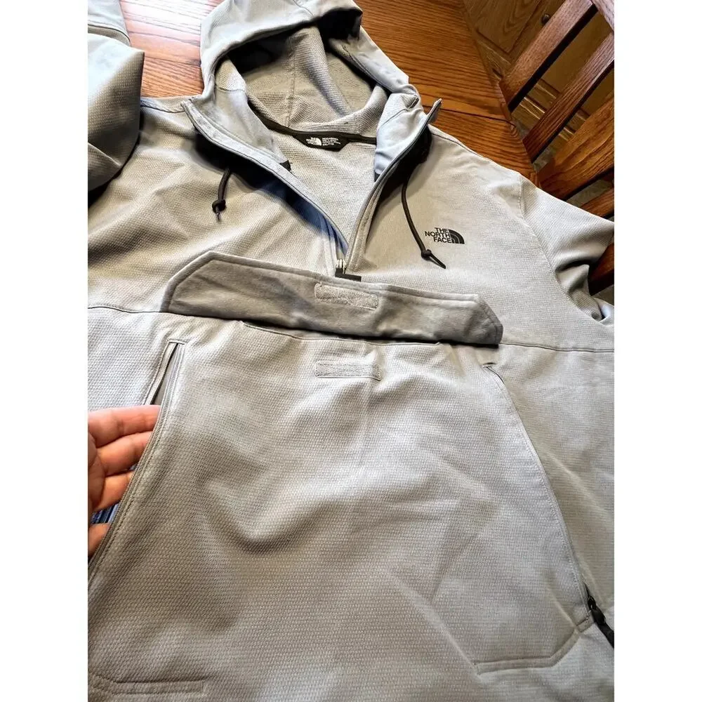 The North Face Gray Tekno Ridge 1/4 zip Hoodie, Men's size XXL